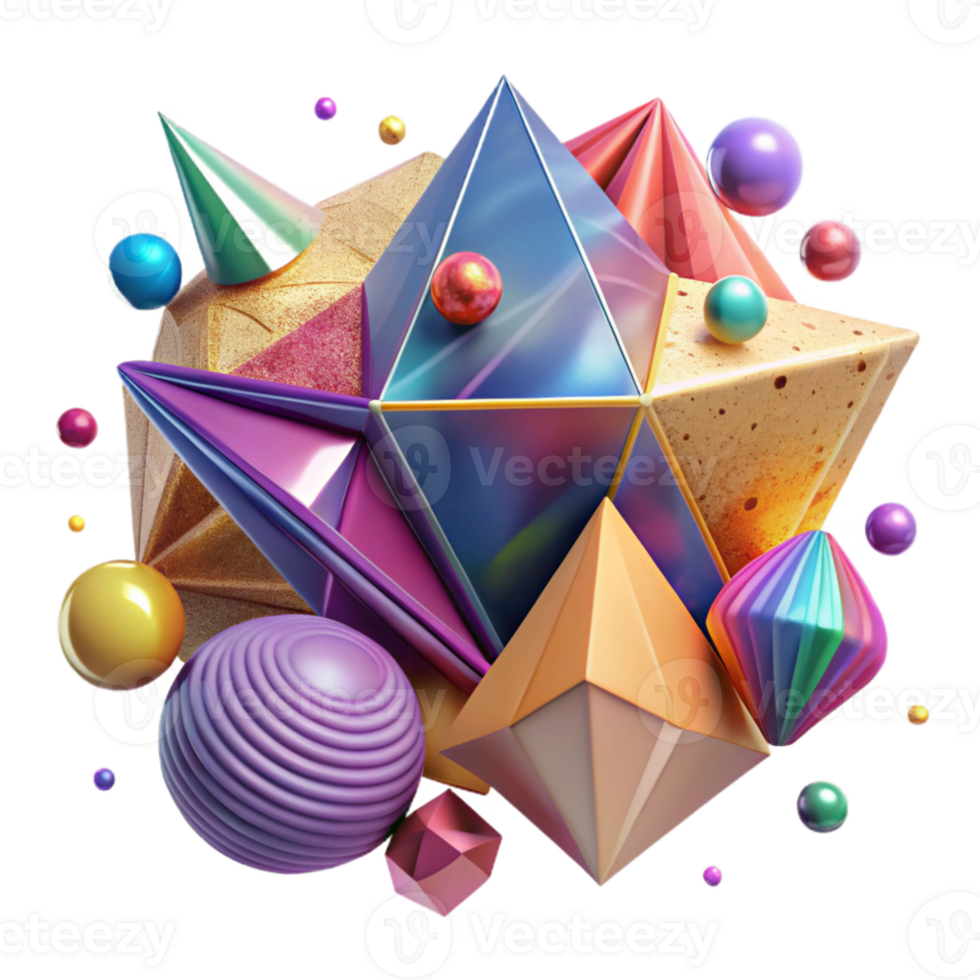 wonderful rustic Colorful Geometric Background Cutout for Social Media Graphics premium png