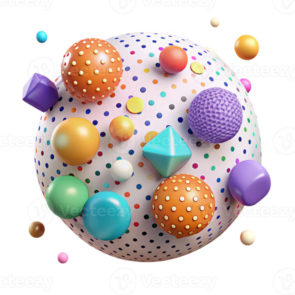 wonderful traditional Colorful Halftone Dots Pattern Cutout high quality png