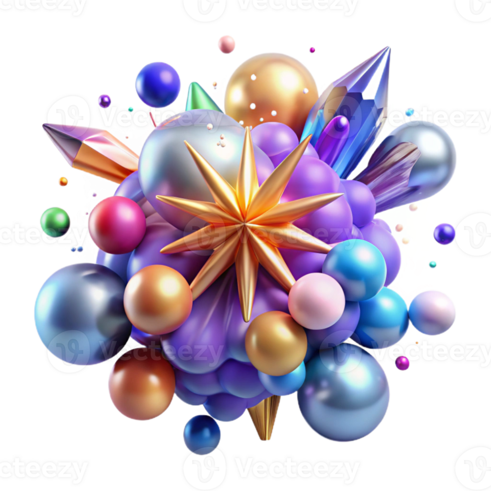 impressive classic Colorful Nebula Burst Effect Isolated for Event Graphics premium png