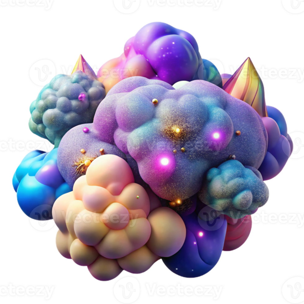stunning rustic Colorful Nebula Clouds Isolated for Artistic Compositions detailed png