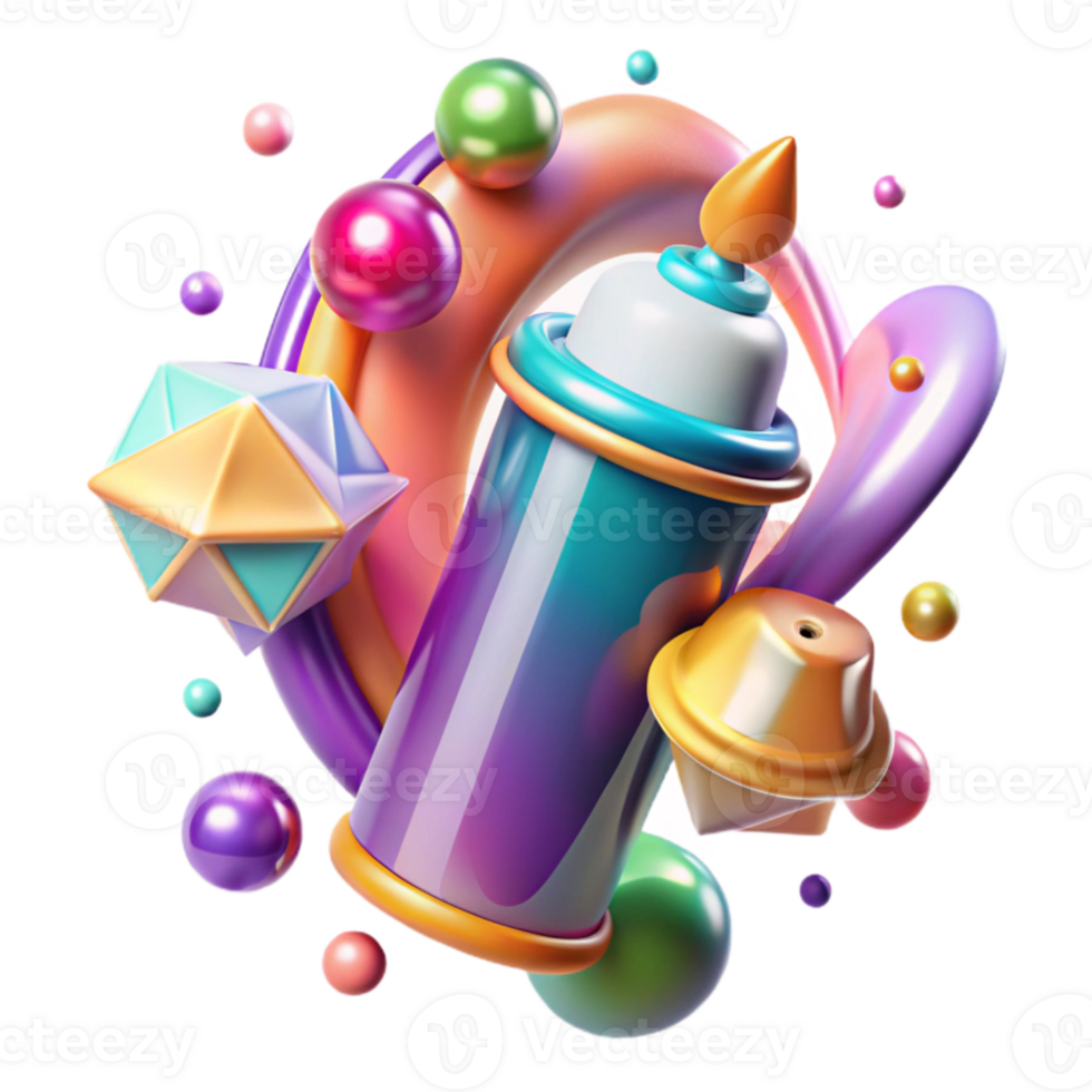 elegant classic Colorful Spray Paint Effect Texture Isolated high resolution png