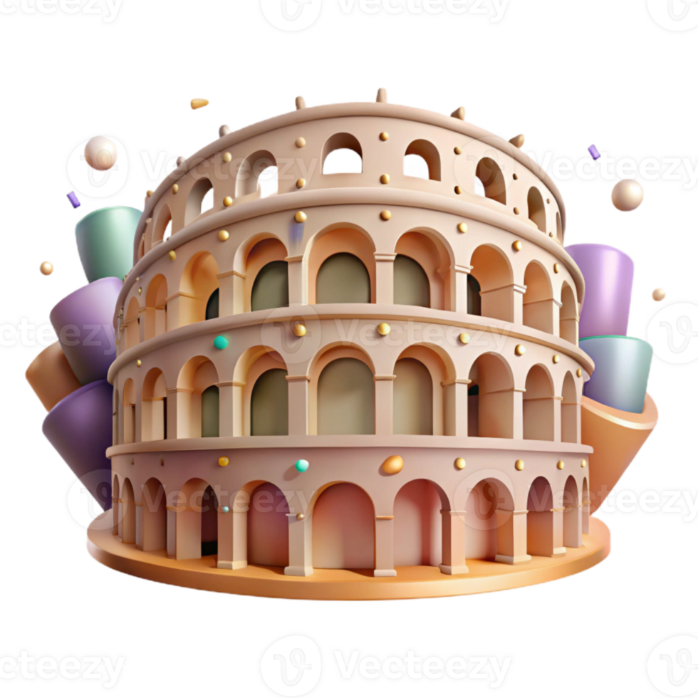 dramatic minimalist Colosseum Arena Cutout for Gladiator Battles high resolution png