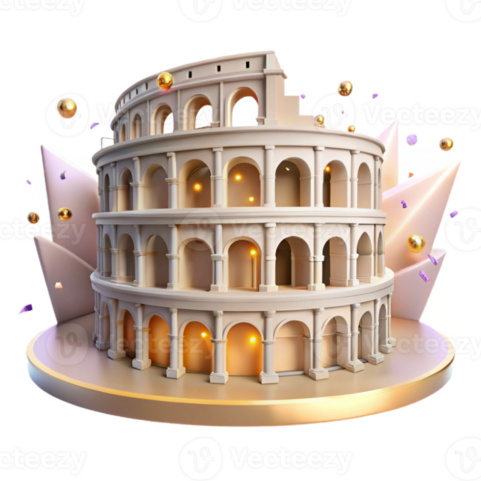 beautiful modern Colosseum Arena Cutout for Gladiator Battles png