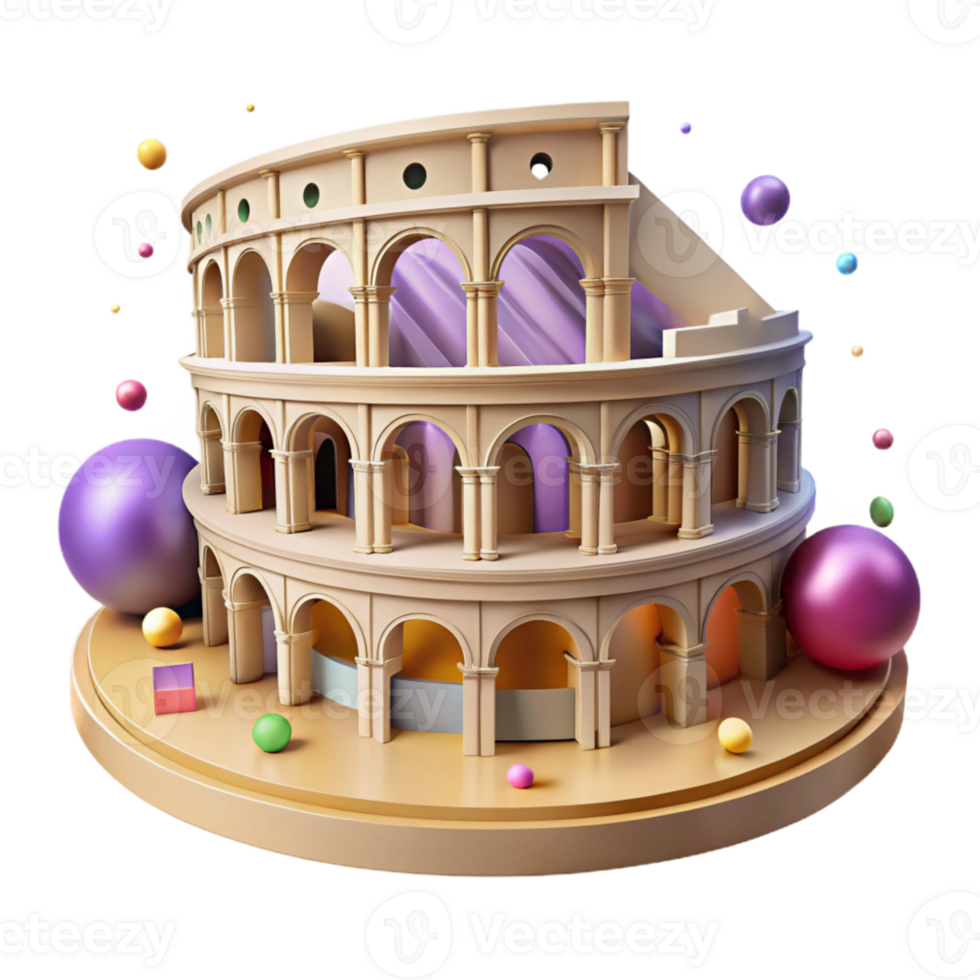 extraordinary abstract Colosseum Interior Isolated for Roman History high resolution png