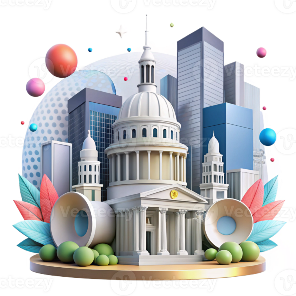 stunning modern Columbus Skyline Ohio State Capitol Cutout for Government Graphics original png