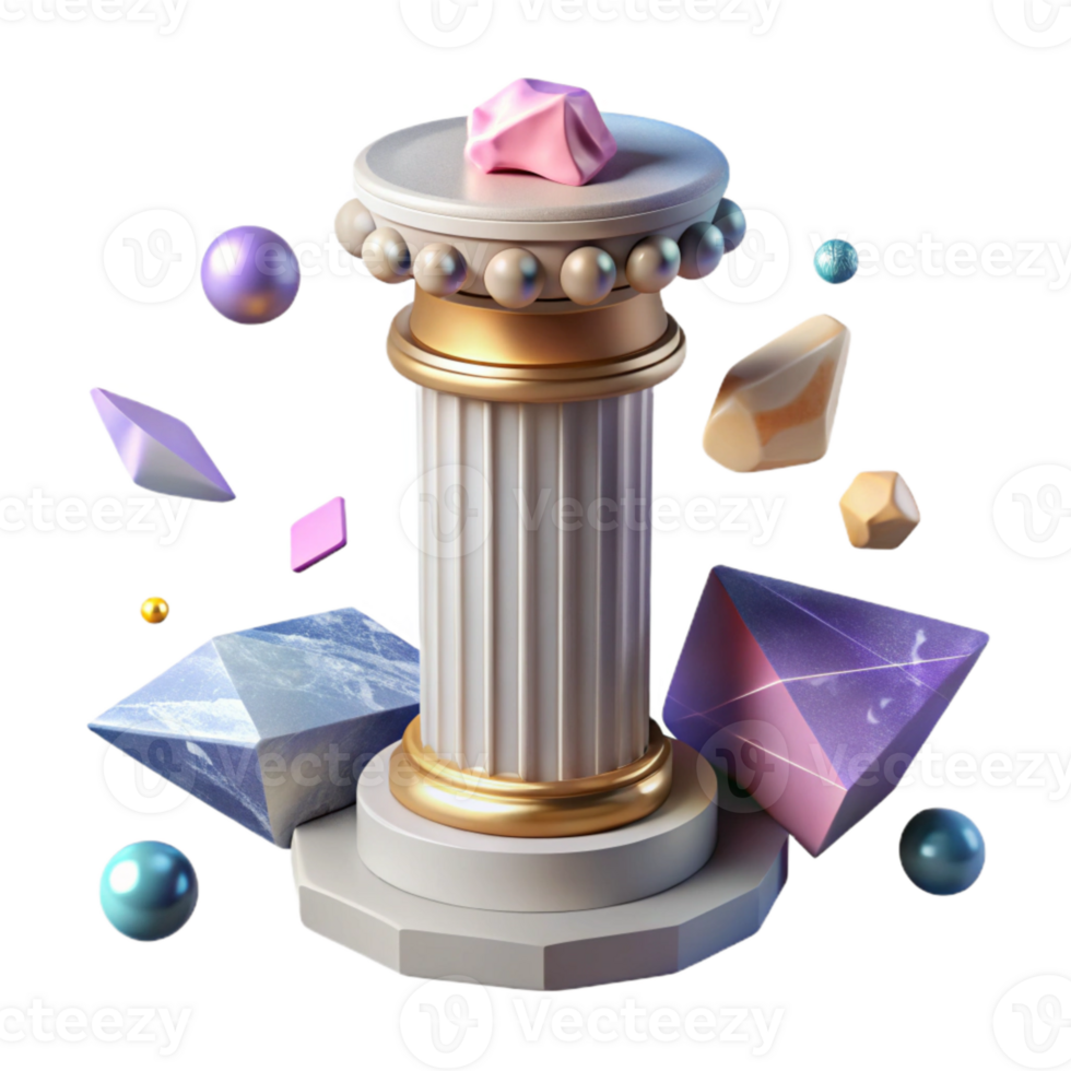 vibrant traditional Column Capital Transparent Ornate Design Element genuine png