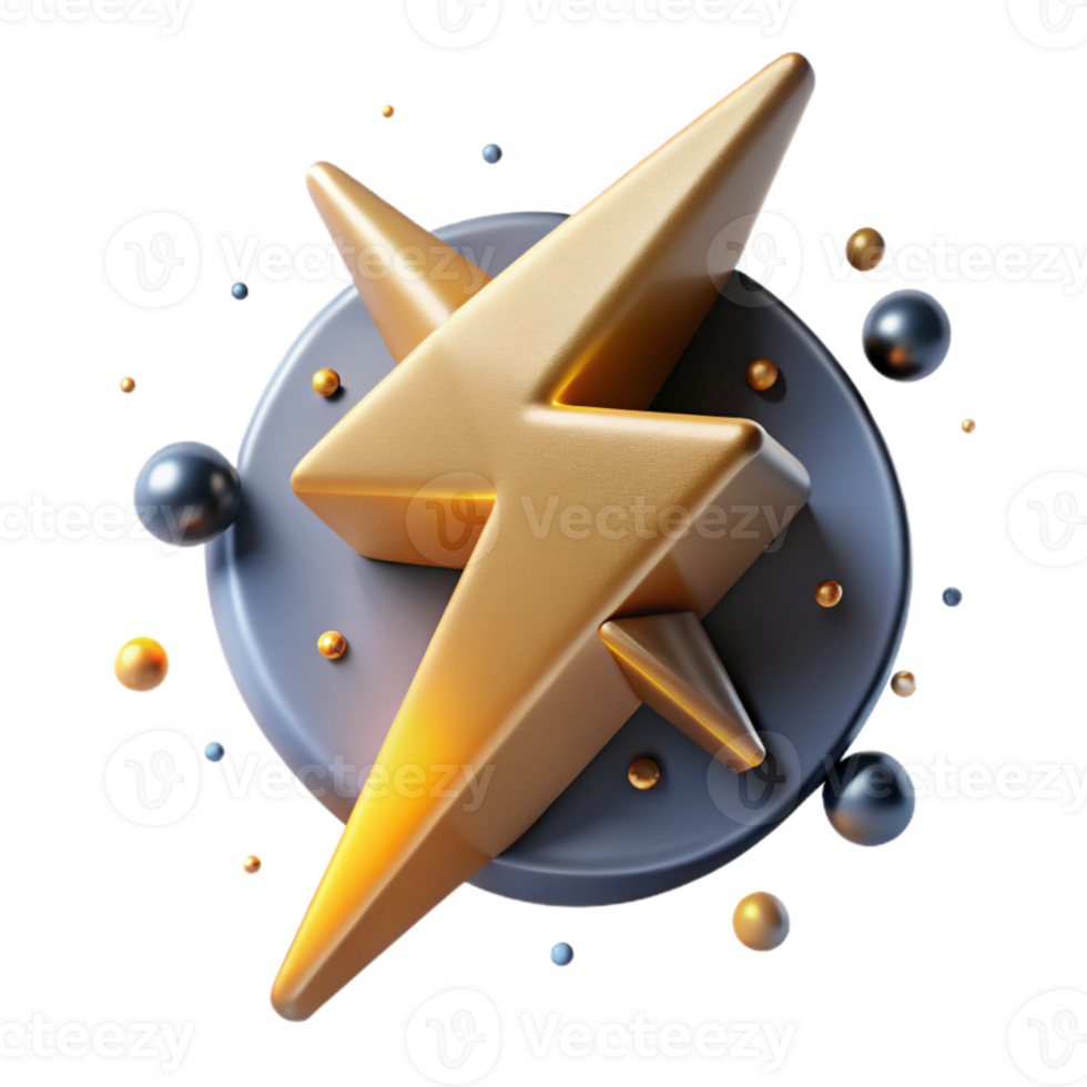 wonderful abstract Comic Book Style Lightning Bolt Isolated high quality png