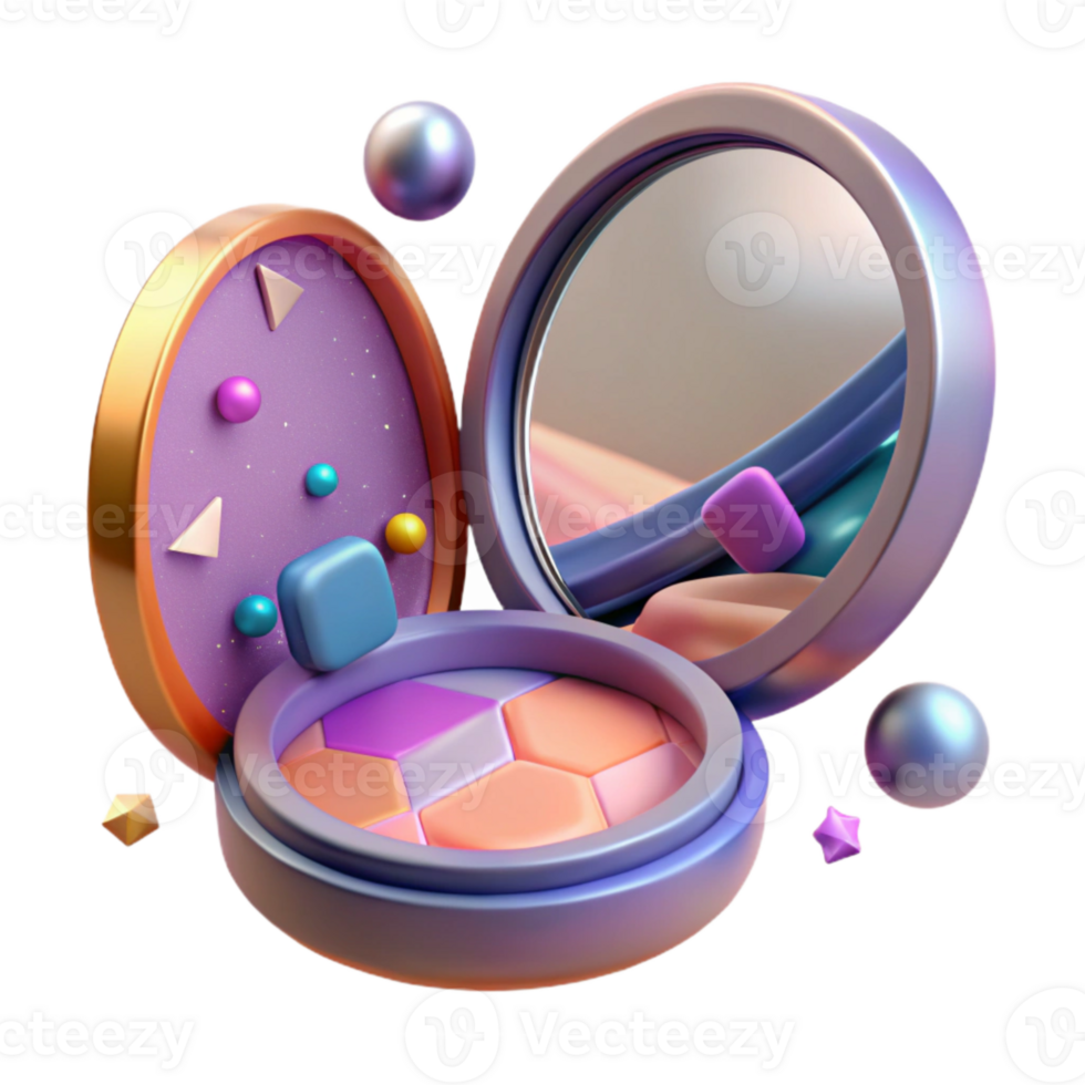 dramatic classic Compact Mirror Dual Sided Isolated for Beauty on the Go authentic png