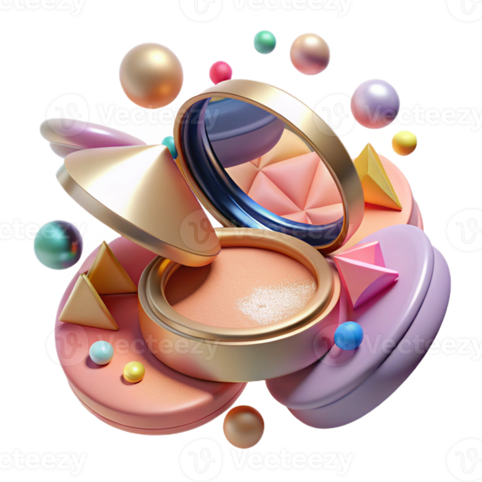 serene classic Compact Powder Case Travel Friendly Cutout for on the Go Makeup original png