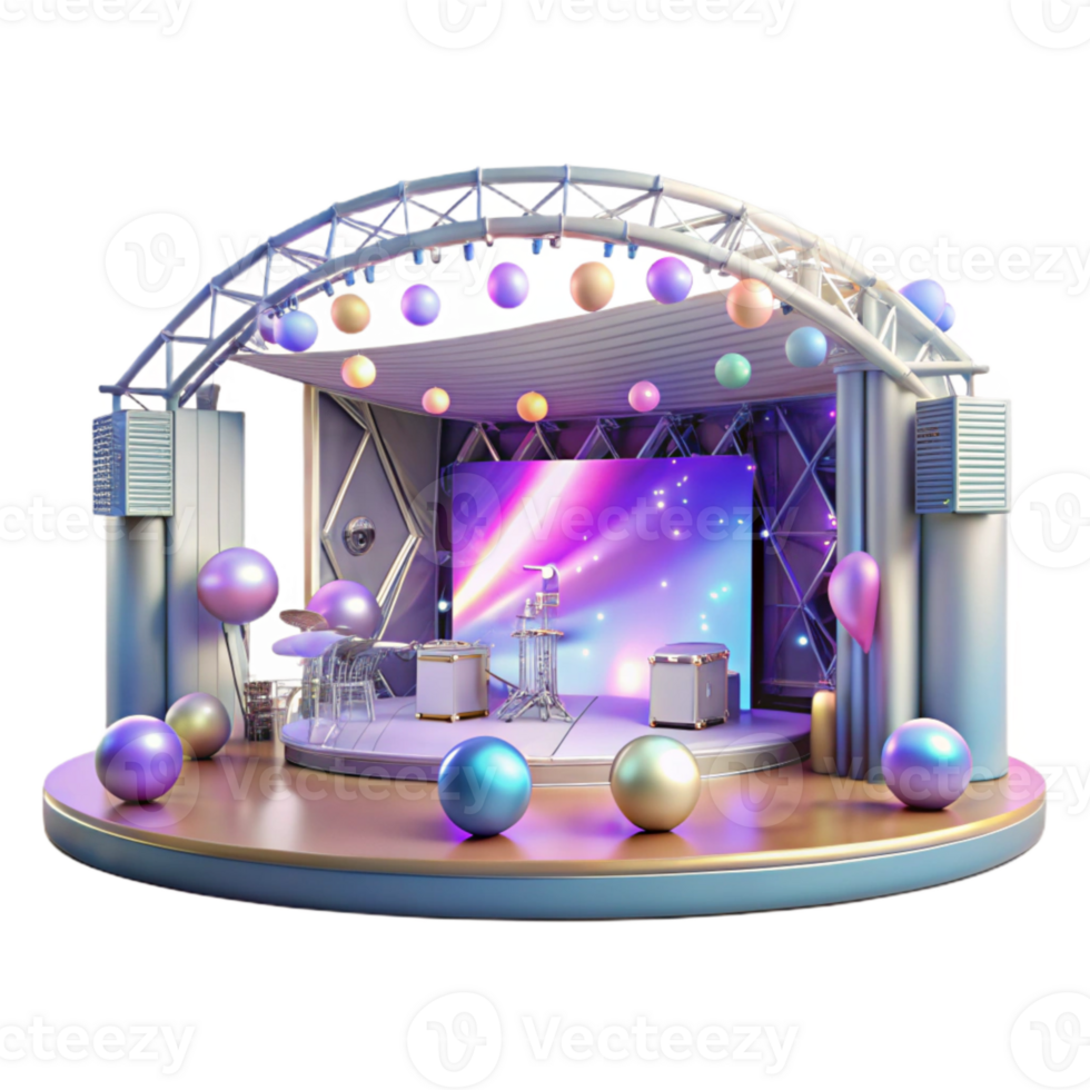 magnificent creative Concert Stage Lights Transparent Background for Music Event Design professional png
