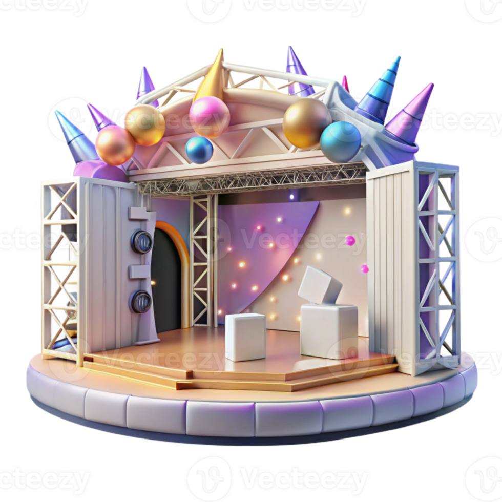 wonderful contemporary Concert Stage with Emergency Exits Transparent for Safety Planning original png