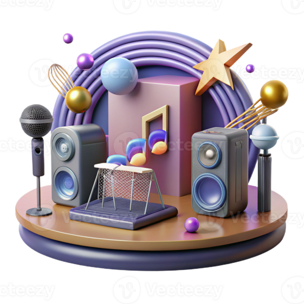 dramatic modern Concert Stage with Fog Machines and Haze Generators Transparent for Atmospheric Effects genuine png
