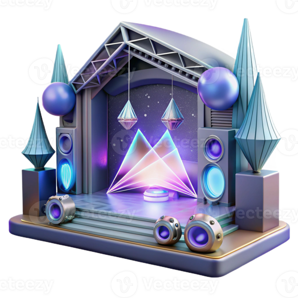 extraordinary classic Concert Stage with Laser Show Transparent for Sci Fi Projects high quality png