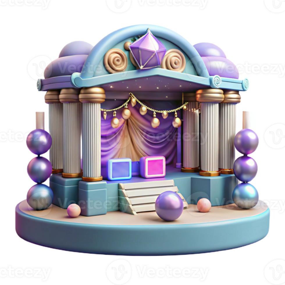 elegant rustic Concert Stage with Ticket Booth Transparent for Ticketing Systems exclusive png
