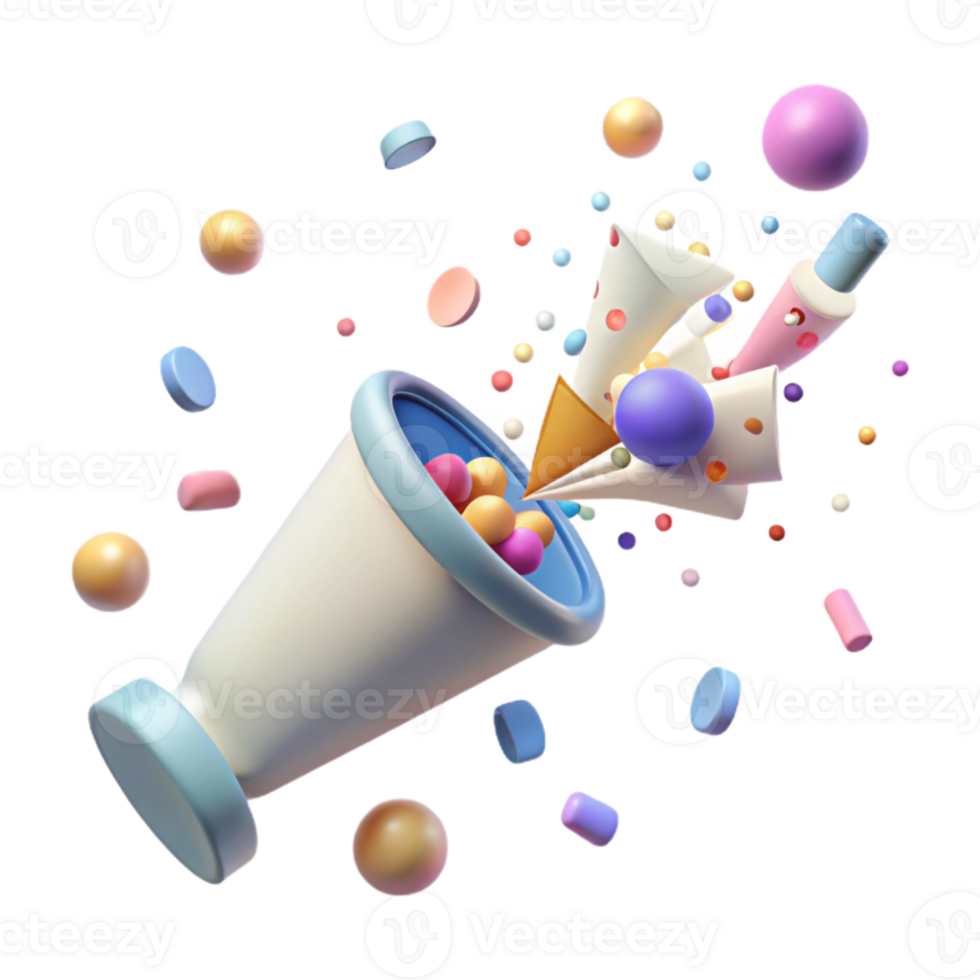extraordinary contemporary Confetti Cannon Transparent Shooting for Party Excitement original png