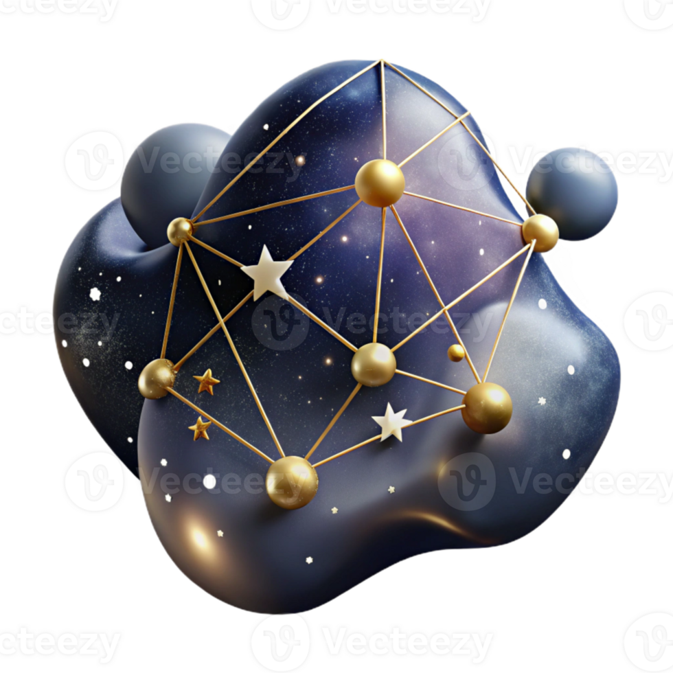 impressive classic Constellation Stars Connected Lines Isolated for Sky Maps original png