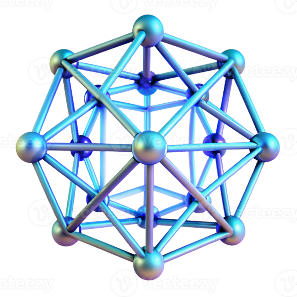 elegant classic A network of glowing, interconnected lines forming a complex, geometric pattern, futuristic style authentic png
