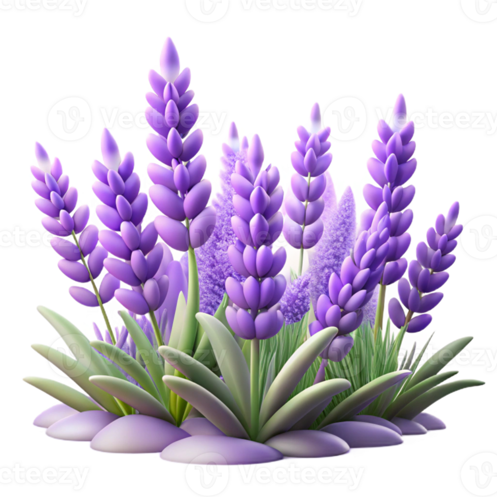 wonderful abstract A field of lavender flowers swaying in the breeze, impressionistic style, soft purple hues, calming atmosphere premium png