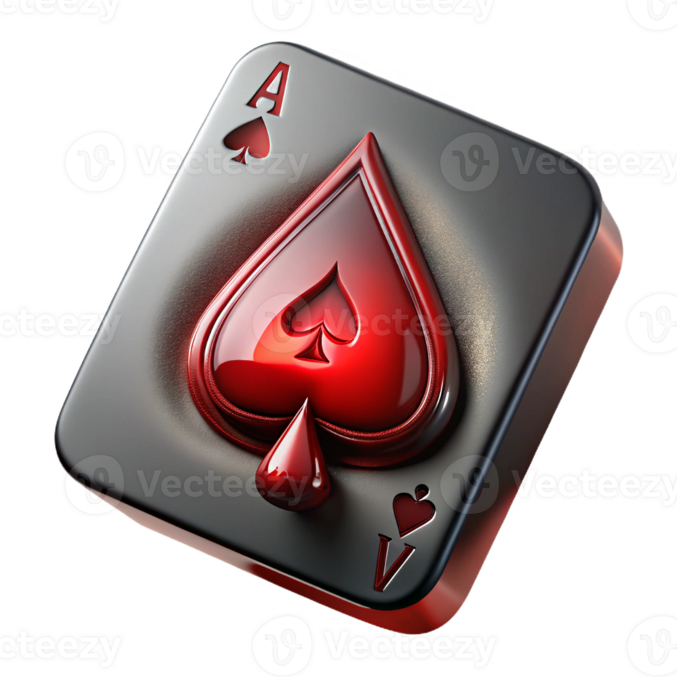 beautiful minimalist A close-up of a blood-stained playing card, the ace of spades, dramatic lighting, intense noir thriller style detailed png