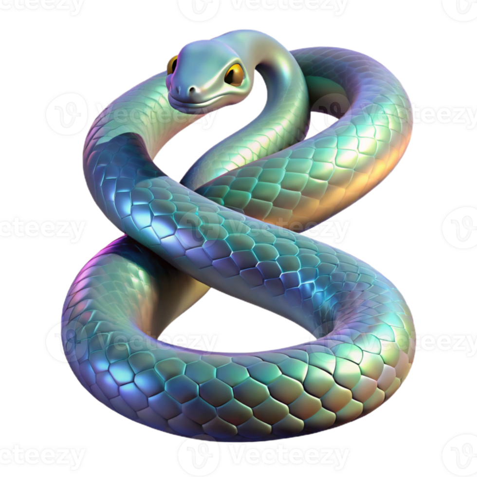 impressive vintage A slithering snake with iridescent scales, dappled jungle light, reptile photography style detailed png