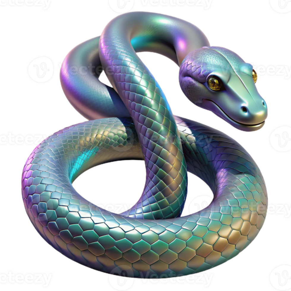 elegant creative A slithering snake with iridescent scales, dappled jungle light, reptile photography style high resolution png