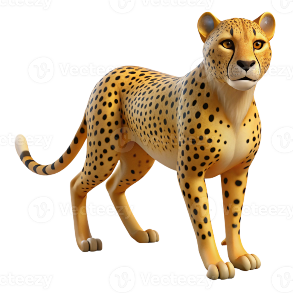 wonderful contemporary A stalking cheetah in the African savanna, golden light, wildlife photography style genuine png