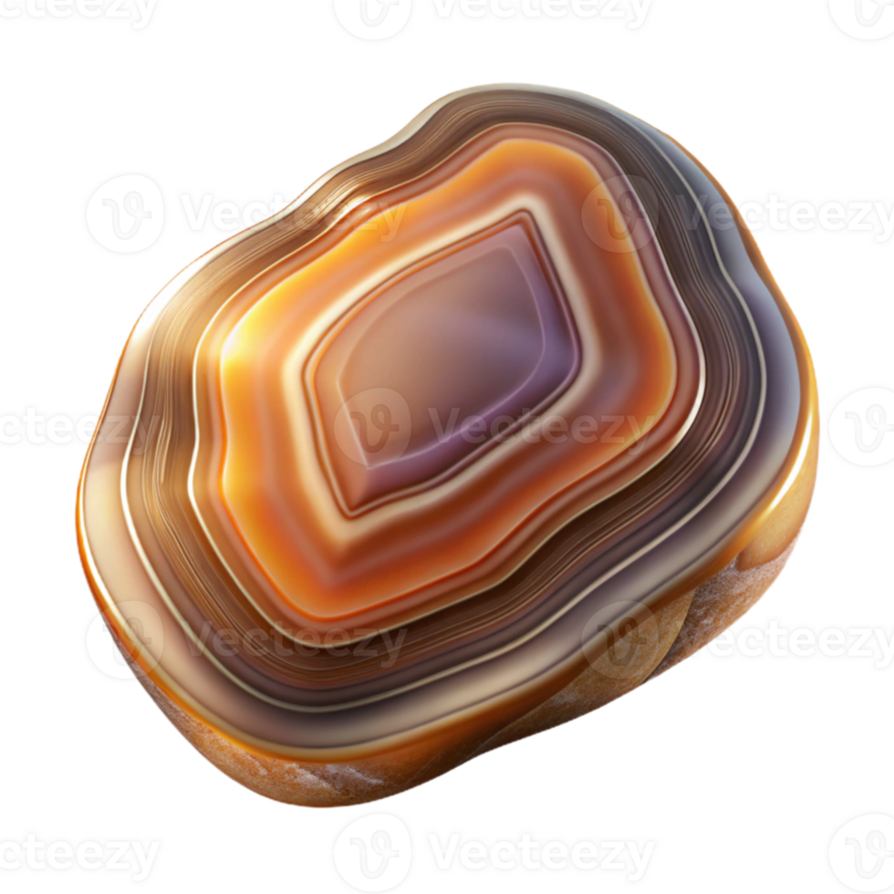 serene modern A polished agate slice revealing intricate banding, illuminated from behind, ethereal and otherworldly genuine png