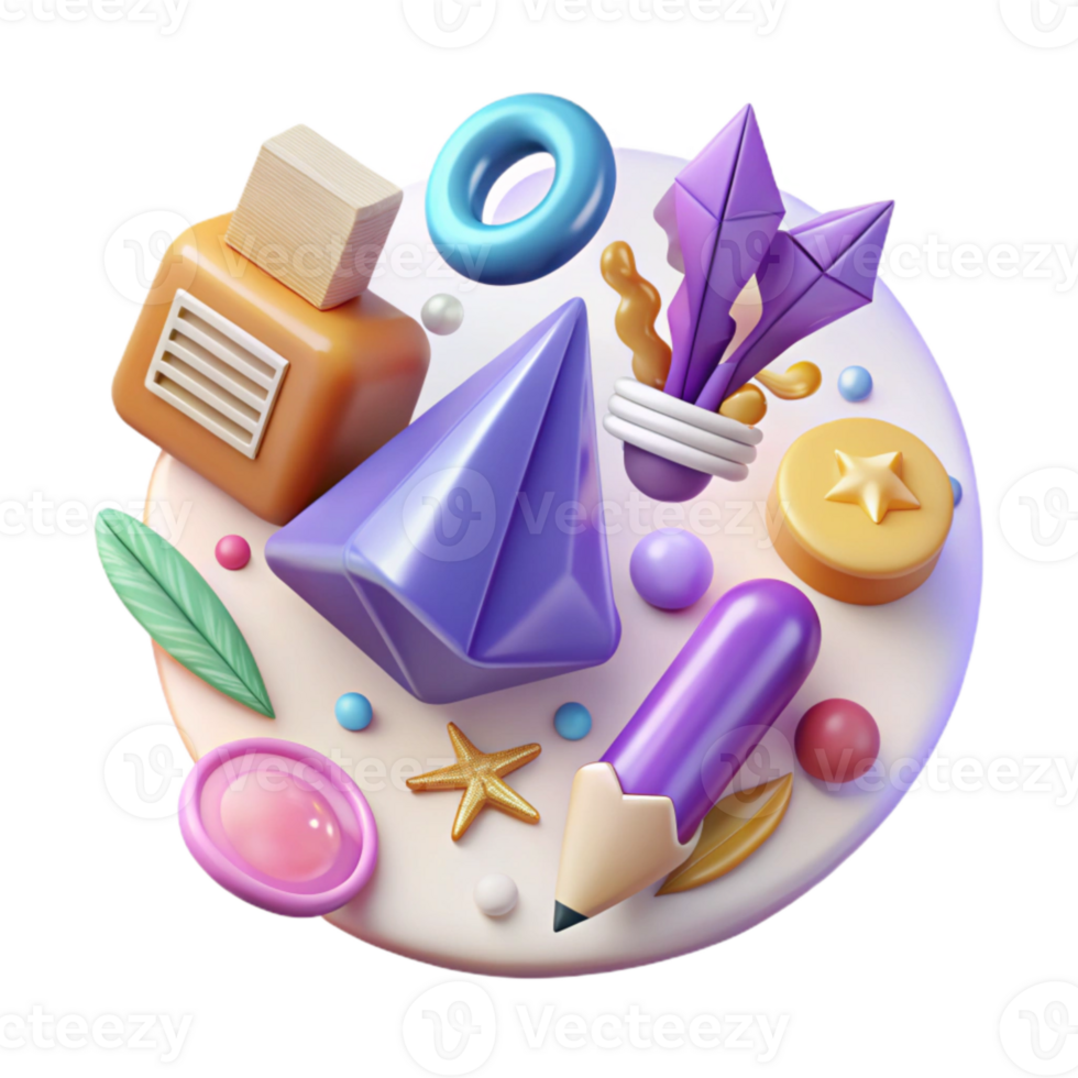 beautiful vintage Content Creation Tools Icon Set Cutout for Digital Marketing high quality png