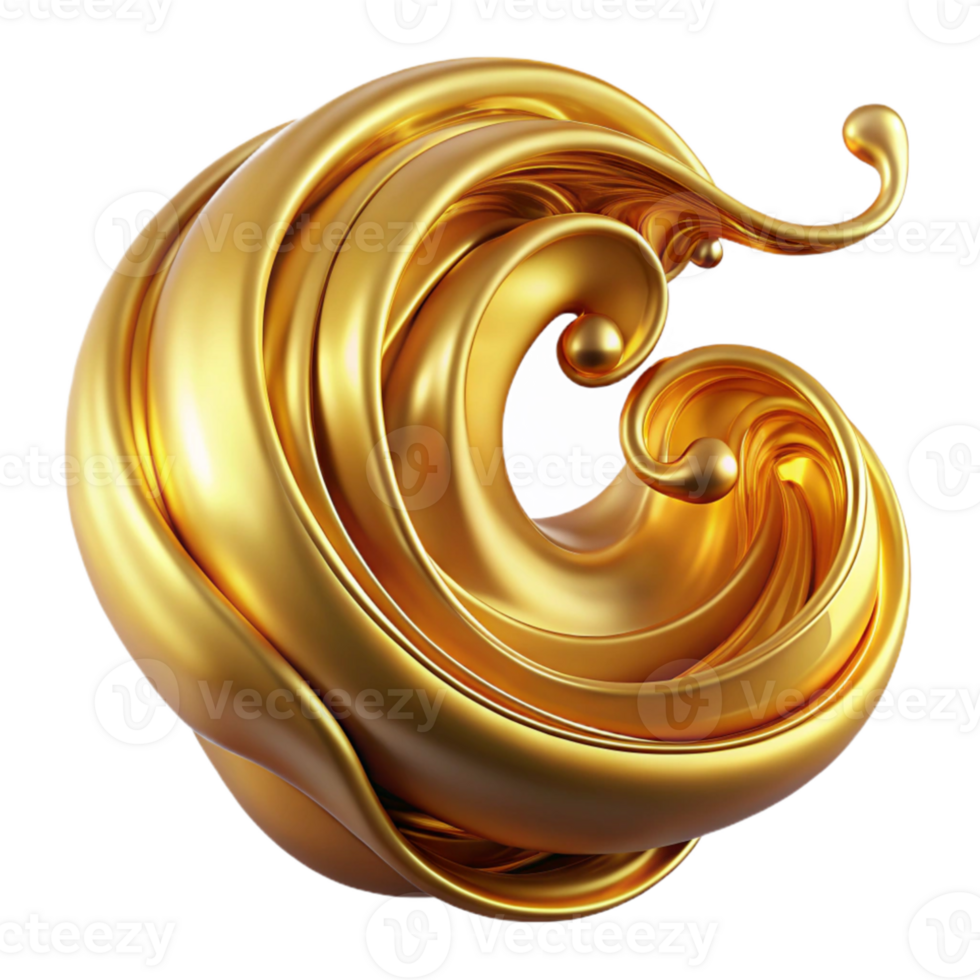 beautiful modern A cascade of flowing, liquid gold, forming intricate, swirling patterns, illuminated by a warm, amber light, with a luxurious, art deco style original png