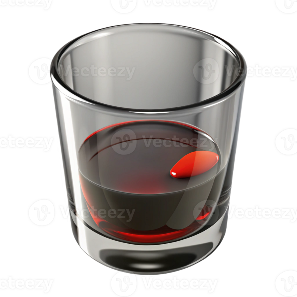 extraordinary creative A empty whiskey glass with lipstick stains, dimly lit, suggestive noir style authentic png