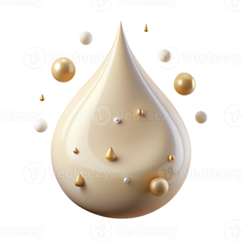 serene minimalist Cream Drop Transparent for Food Illustrations professional png