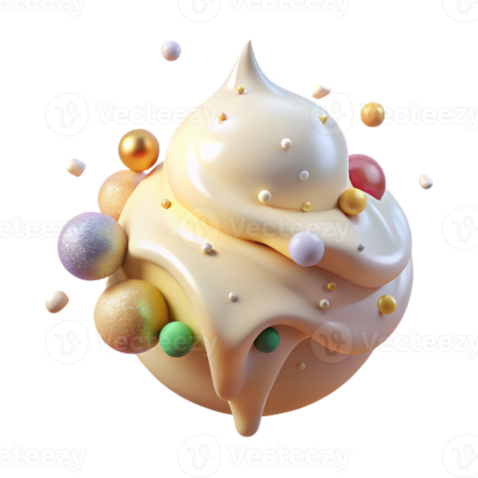 dramatic classic Cream Drizzle Transparent for Food Photography detailed png