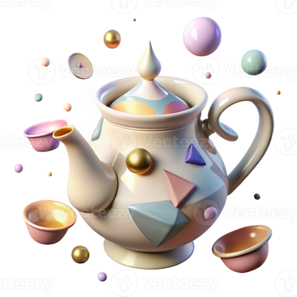 serene minimalist Creamer Porcelain Design Isolated Tea Service premium png