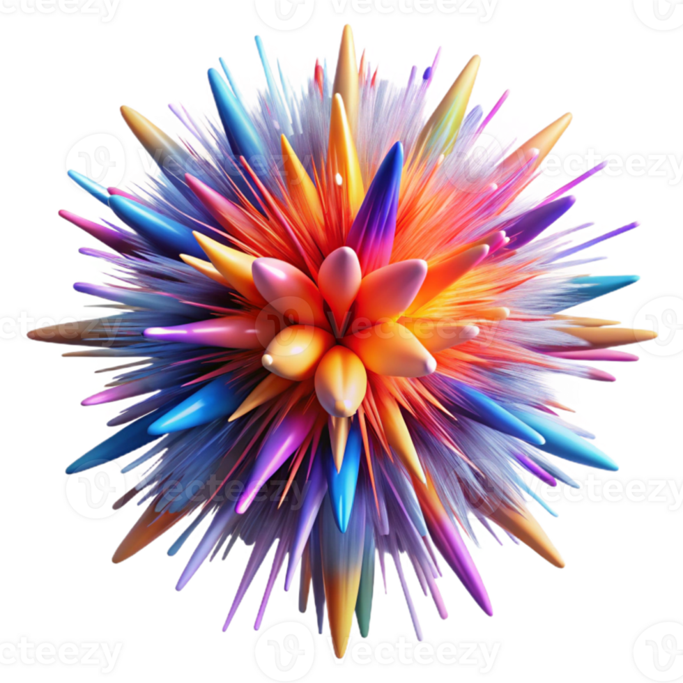 wonderful contemporary A chaotic explosion of colorful particles, resembling a supernova, with a high contrast, dynamic lighting, abstract expressionism style original png