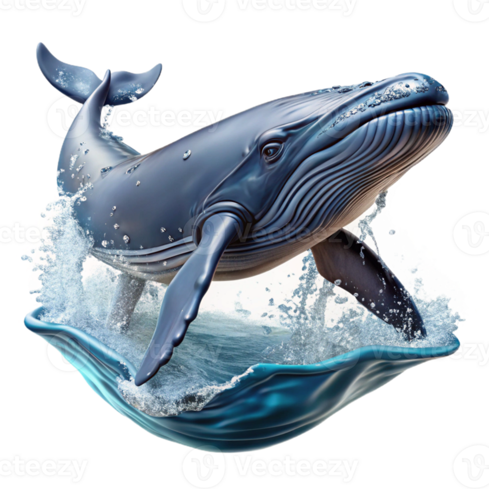 extraordinary vintage A majestic humpback whale breaching the surface of the ocean, water cascading around its massive body, dramatic lighting. Wildlife photography, dynamic style professional png