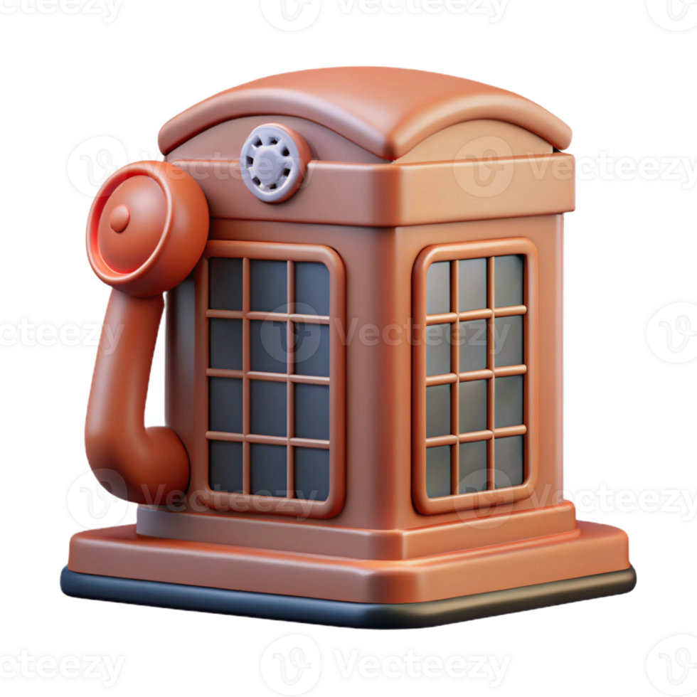 dramatic classic A grainy photograph of a vintage telephone booth with a rotary phone, soft focus, nostalgic style 4K png