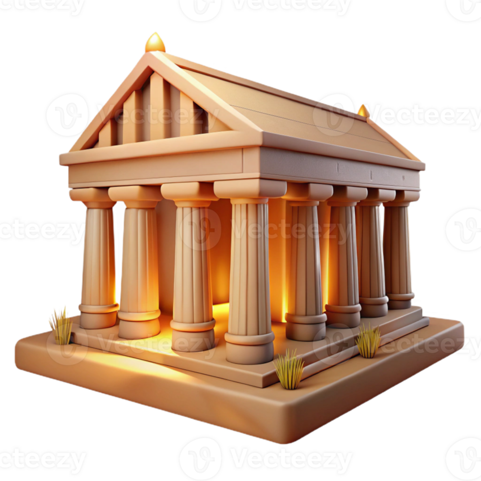impressive vintage An ancient Egyptian temple, hieroglyphics covering the walls, warm desert lighting, realistic, premium png