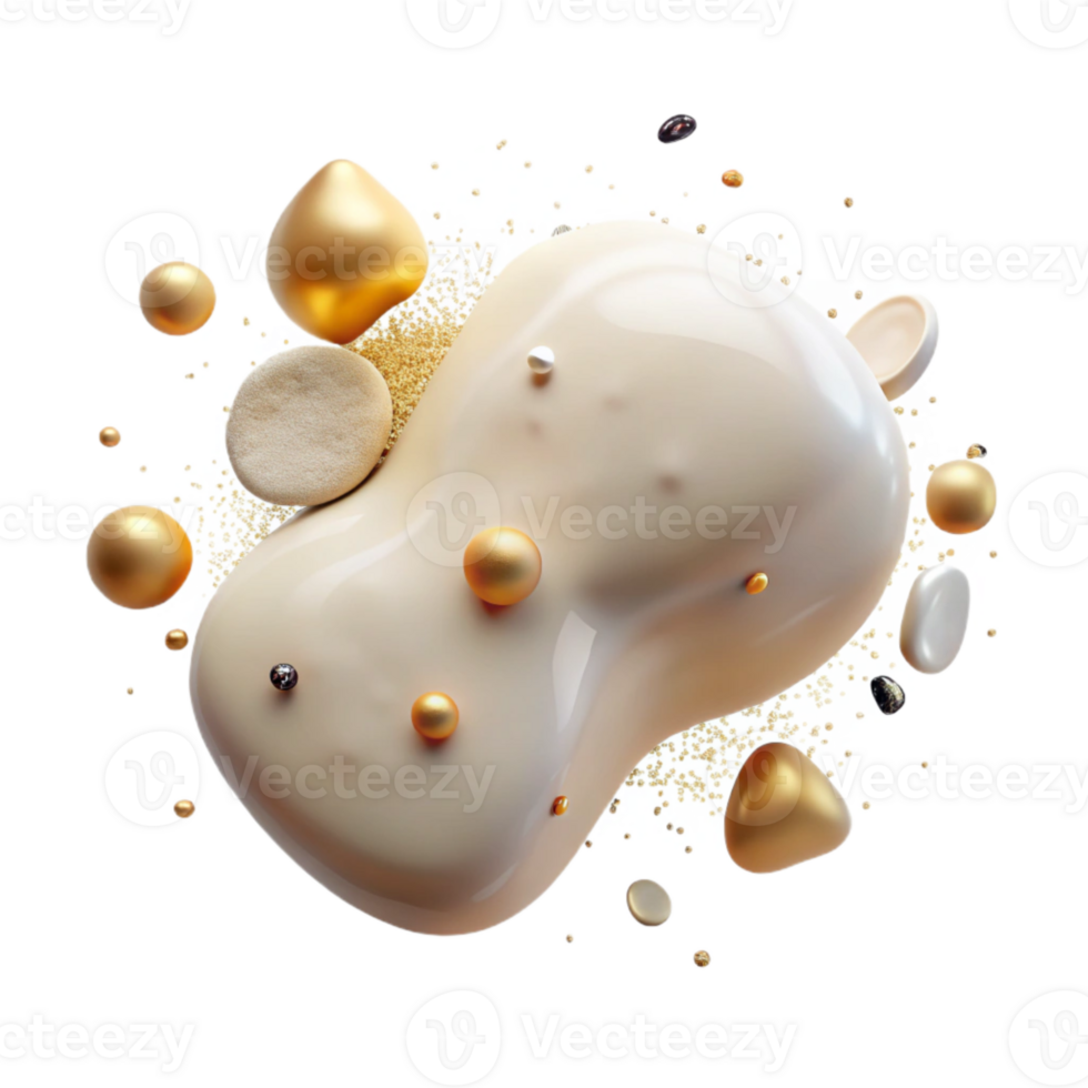 elegant artistic Cream Stain Transparent for Cleaning Product Demonstrations authentic png