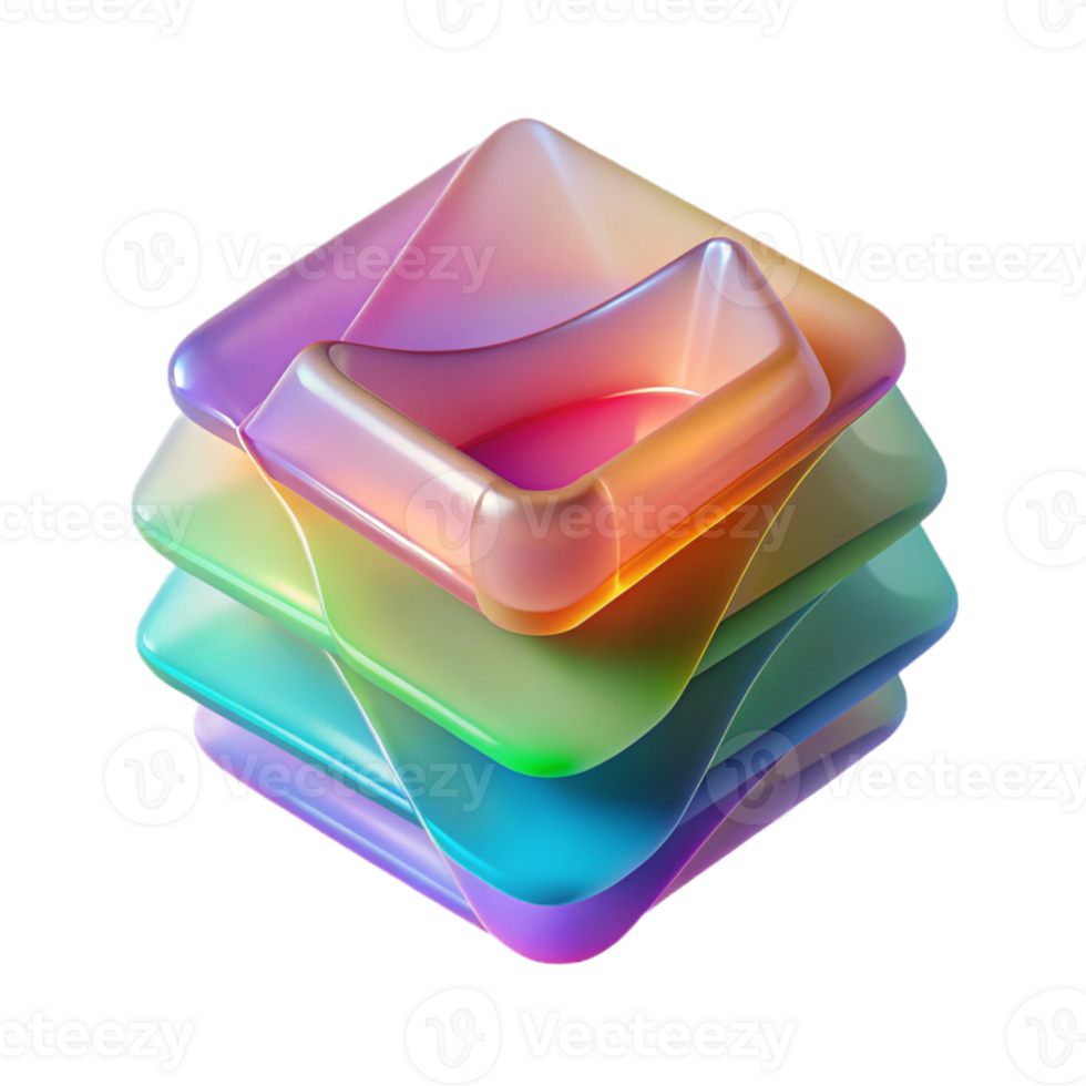 magnificent classic Translucent layers of colored cellophane, overlapping and creating new hues, soft, diffused lighting, minimalist and abstract detailed png