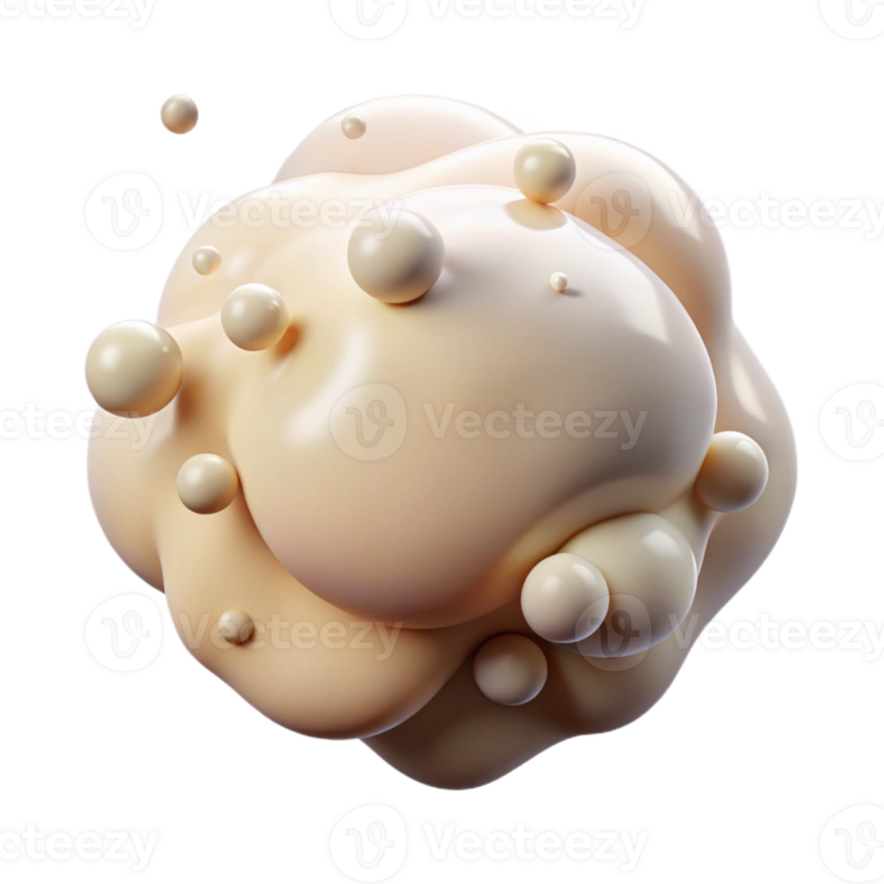beautiful contemporary Cream Texture with Air Bubbles Isolated for Cosmetic Ads high resolution png
