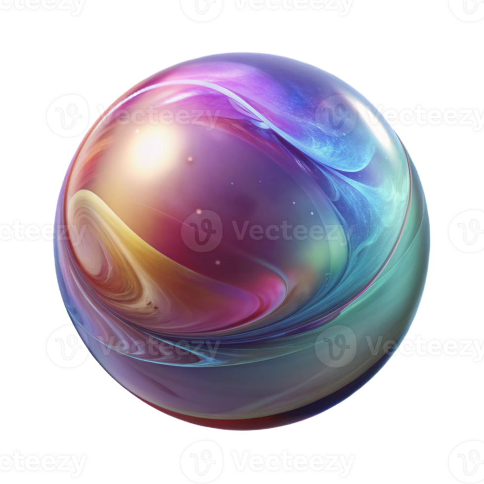 beautiful minimalist A delicate glass orb filled with swirling, multicolored nebulae, illuminated by soft, ambient light, space art style high quality png