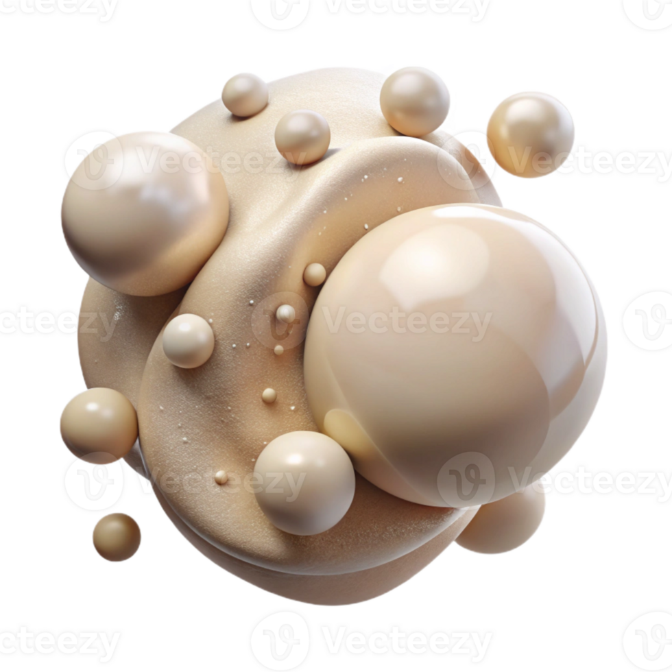 wonderful contemporary Cream Texture with Air Bubbles Isolated for Cosmetic Ads genuine png