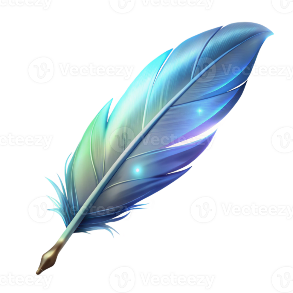 dramatic artistic A single glowing feather falling from the sky, ethereal and delicate lighting, fantasy art style premium png