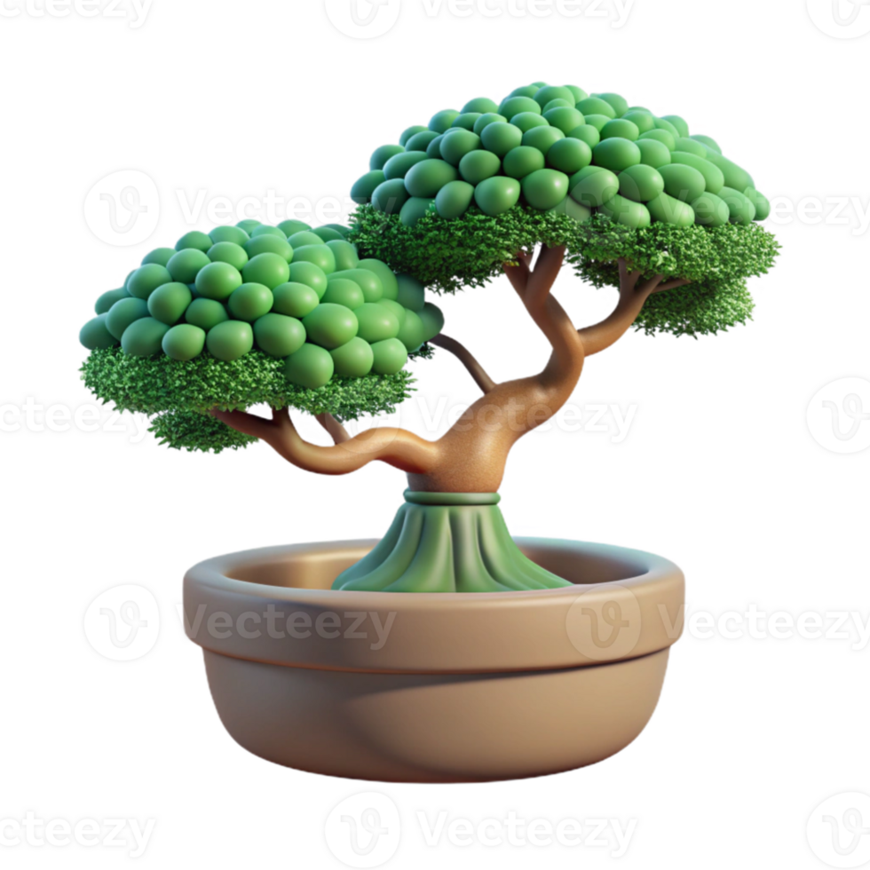 dramatic minimalist A bonsai tree in a pot, intricate details, soft lighting, realistic rendering, authentic png