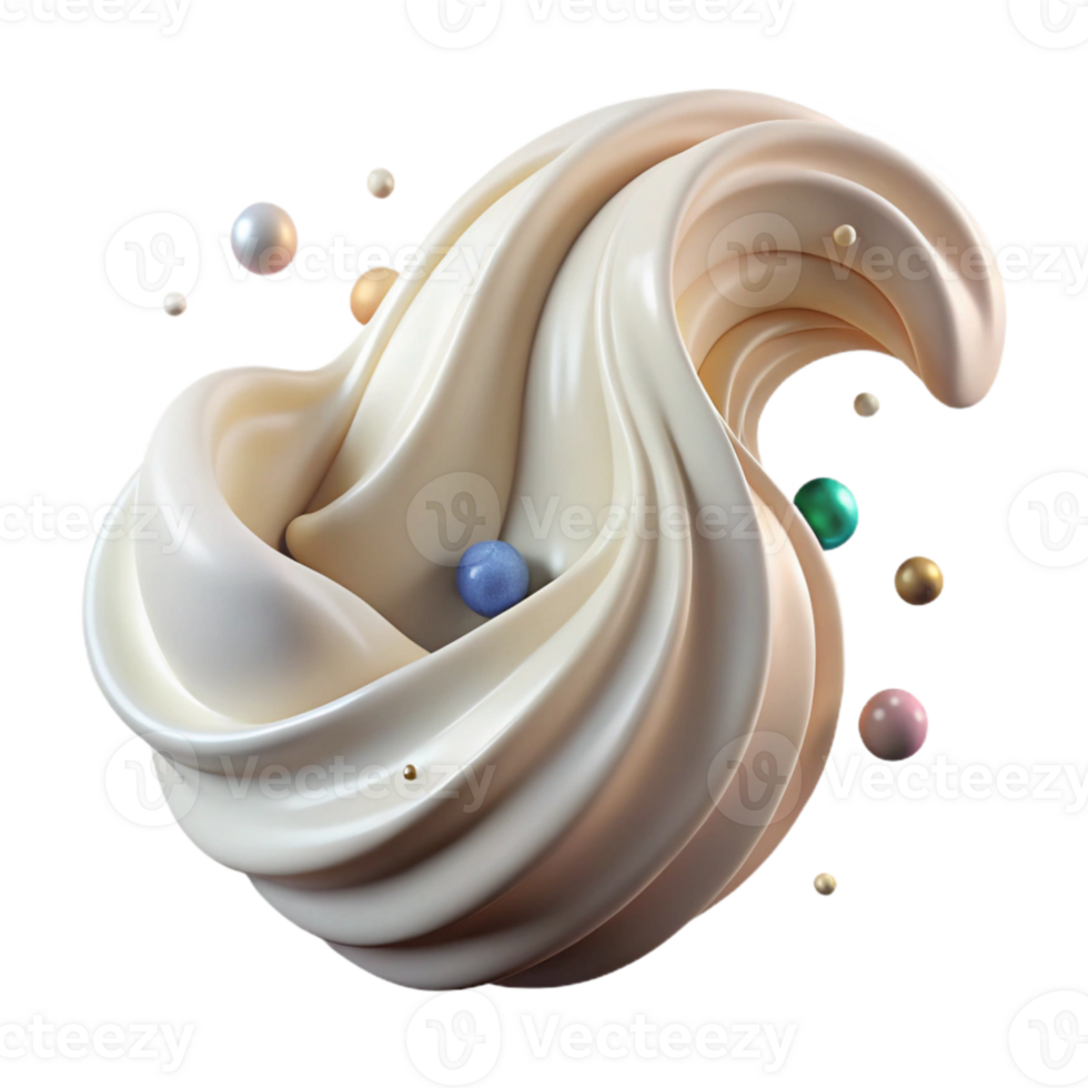 extraordinary artistic Cream Wave Transparent for Fluid Dynamics professional png