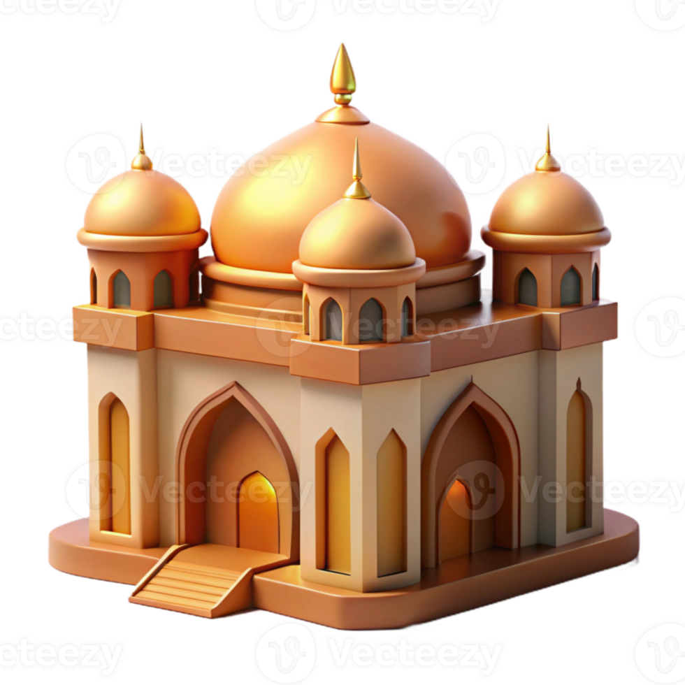 wonderful artistic Mud brick mosque, ornate carvings, golden hour light, photorealistic style professional png