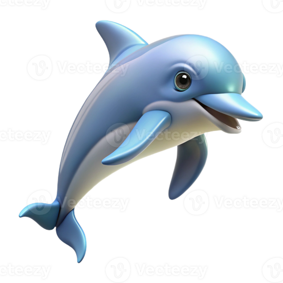 stunning modern A playful dolphin leaping out of the water, ocean setting, bright sunlight, realistic rendering style original png