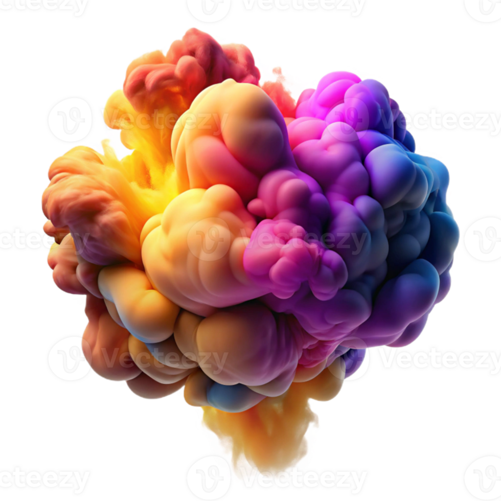 extraordinary contemporary A swirling mass of colorful smoke plumes, intertwining and evolving, illuminated by dramatic, contrasting light. Impressionism style with a motion blur effect genuine png