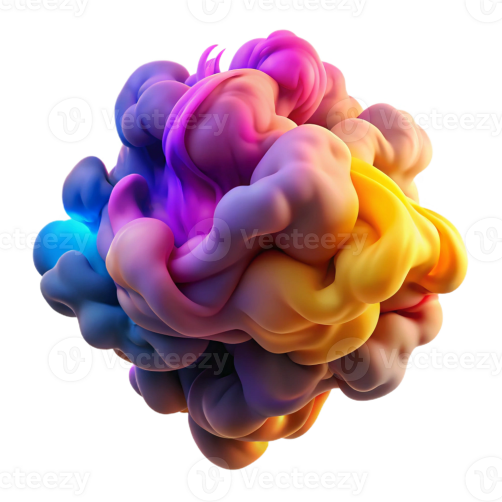 wonderful classic A swirling mass of colorful smoke plumes, intertwining and evolving, illuminated by dramatic, contrasting light. Impressionism style with a motion blur effect high resolution png