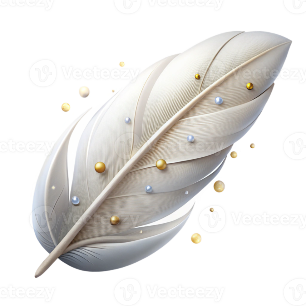 dramatic rustic Creamy White Feather Texture Cutout for Bird Illustrations premium png